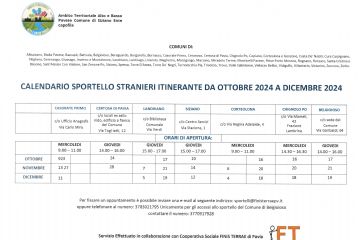 Sportello stranieri ottobre -dicembre 2024